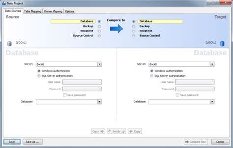 Worked Example Comparing And Deploying Two Databases Sql Compare 11 Product Documentation