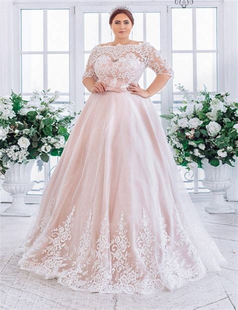 16 Plus Size Pink Wedding Dresses You Ll Love The Curvy Fashionista