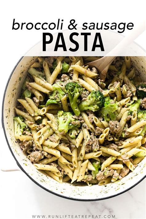 One Pot Sausage And Broccoli Pasta Vegetarian Recipes Easy Broccoli Pasta Sausage Broccoli Pasta