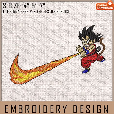 Goku Nike Embroidery Files Nike Embroidery Dragon Ball An Inspire