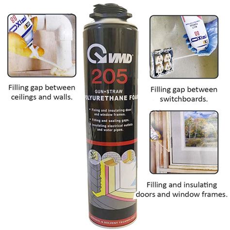 Polyurethane Foam Spray And Straw Dual Action 750ML VMD 205 Multi