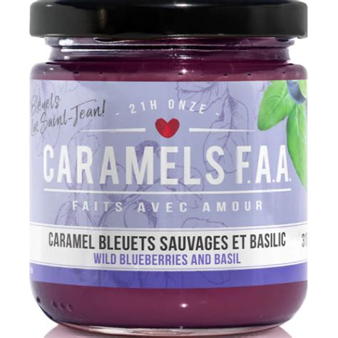 Caramel Bleuets Sauvages Basilic Caramels F A A Aliments Du Qu Bec