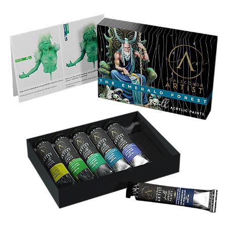 Conjunto Tintas Acr Licas Artist The Emerald Forest Scale Ml