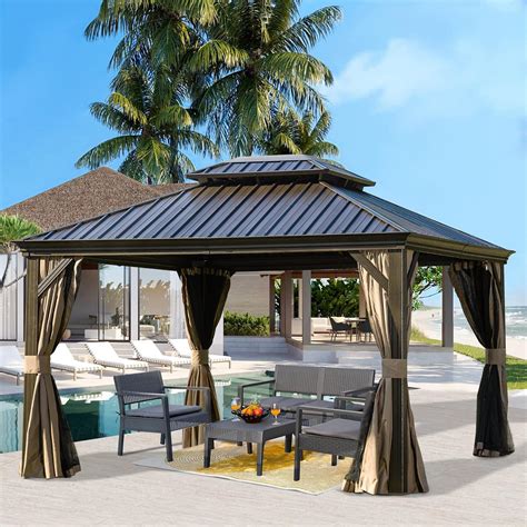 Amazon Domi Outdoor Living 10 X 12 Hardtop Gazebo Outdoor