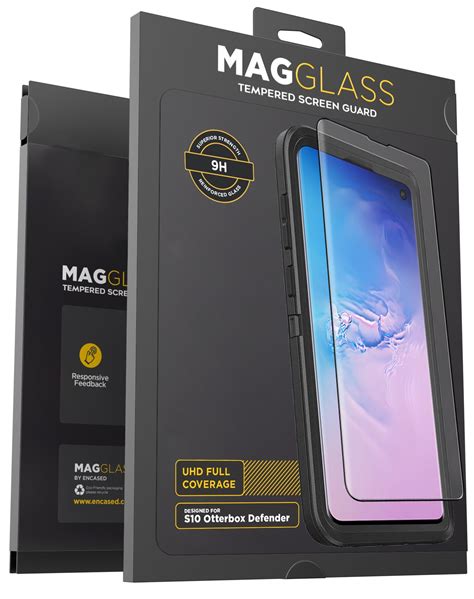 Magglass Tempered Glass Screen Protector For Otterbox Defender Series Samsung Galaxy S10 Case