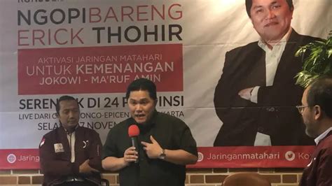 Erick Thohir Datangi Ksp Bahas Jadwal Jokowi Pemilu Liputan