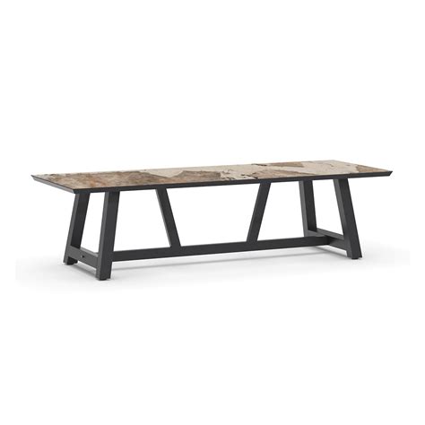 Ozon Dining Table Dekton Khalo 280 X 100 Cm Charcoal Tierra Outdoor