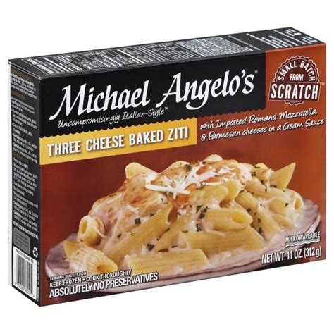 Michael Angelos Three Cheese Baked Ziti Frozen Entree From Kroger