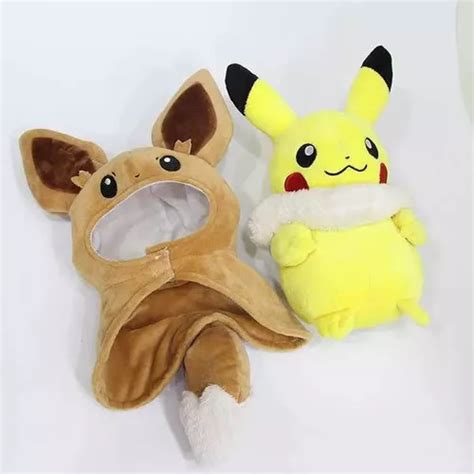 Pikachu Disfrazado De Eevee Peluche Cosplay Pokemon En Torre N