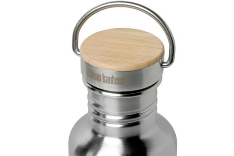 Klean Kanteen Reflect Ml Bouteille Avec Bouchon En Bambou Brushed