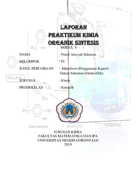 Pdf Laporan Praktikum Kimia Organik Sintesis Nurul Ainsyah Suleman