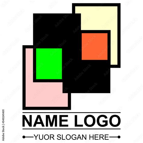 Black Color Logo Design, You Can Re-edit. Vector Design, Isolated White Stock Vector | Adobe Stock