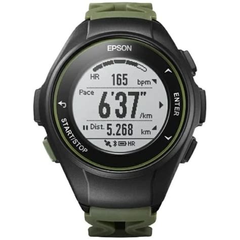 駿河屋 EPSON スマートウォッチ GPS Sports Monitor WristableGPS カーキ J 50K スマート