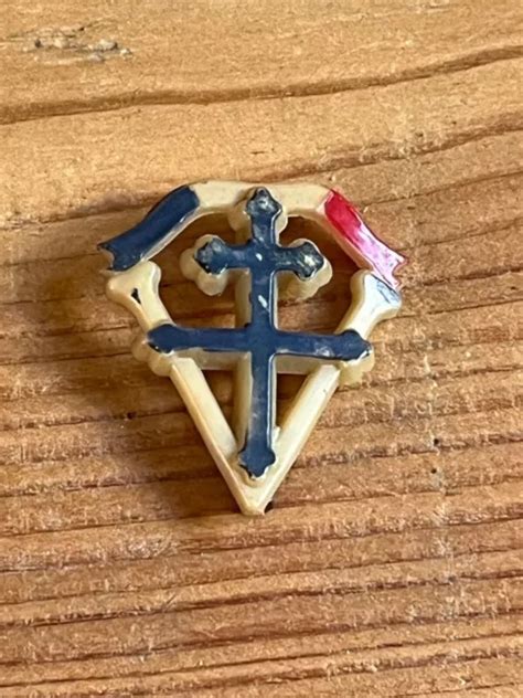 BROCHE PATRIOTIQUE CROIX de Lorraine Résistance France WW2 EUR 15 00