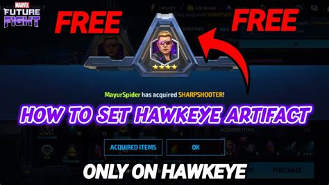 How To Set Hawkeye Artifact Guide Mff Hawkeye Artifact Guide Marvel Future Fight Youtube