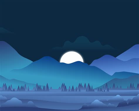 1280x1024 Resolution Artistic Landscape 8k Minimal Night 1280x1024 ...