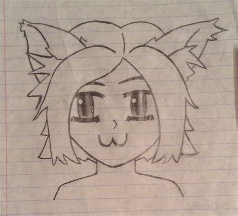 Anime Cat Girl Face Drawing