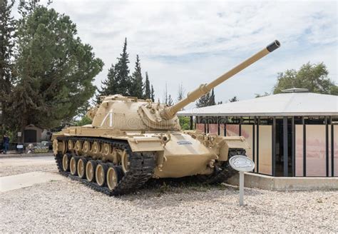 Magach 3 American Patton M48a3 Tank Is On The Memorial Site Near The