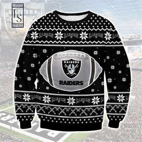 Las Vegas Raiders Football Nfl Team Ugly Wool Sweater Christmas