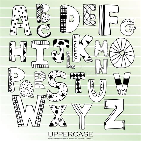 Black Chalk Pencil Alphabet Uppercase Lettershand Drawn Written Stock