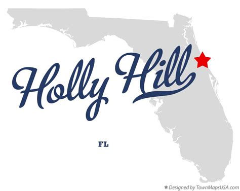 Map of Holly Hill, FL, Florida