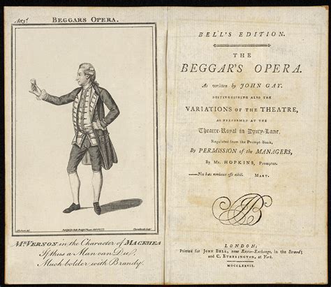 The Beggar S Opera By John Gay Mr Drawing By Mary Evans Picture