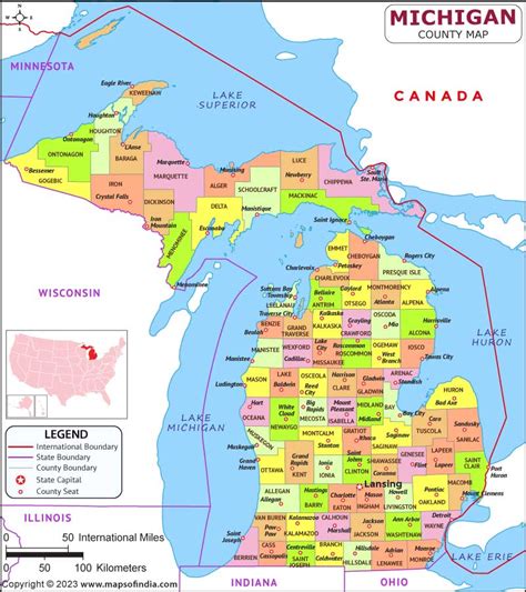 michigan map map michigan ia state county