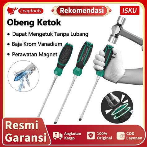 Jual Isku Obeng Ketok Magnet Phillips Dan Plus Obeng Ph2x160mm Tip