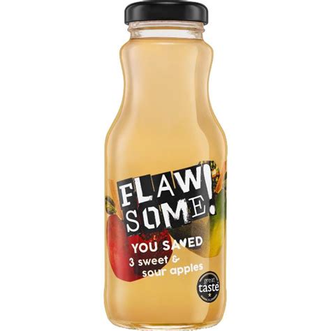 Flawsome Sweet And Sour Apple Juice 250ml Pack Of 12 Plantx Uk