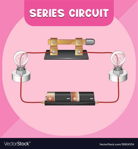 Series Circuit Infographic Diagram Royalty Free Vector Image