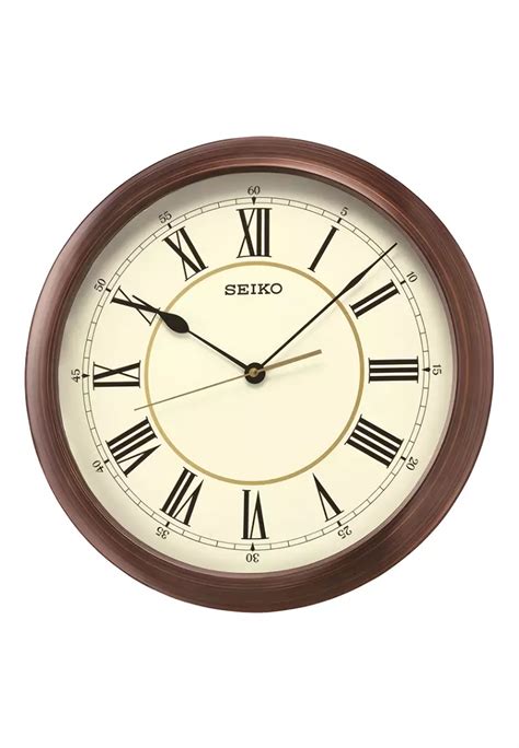 Jual Seiko SEIKO Analog Wood Color Cream Dial Wall Clock Quiet Sweep