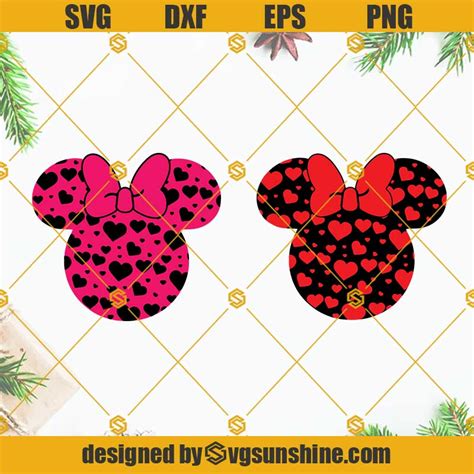 Disney Valentines Day SVG Bundle Minnie Valentine Hearts SVG Minnie