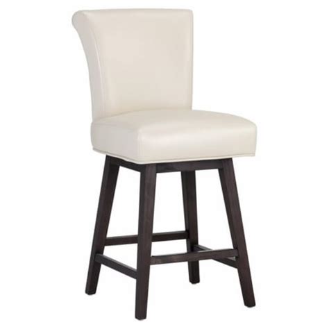 Sunpan Hamlet Transitional Faux Leather Swivel Counter Stool In