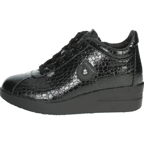 Sneakers Basse Donna Agile By Rucoline Jackie Tamara Sintetico Nero