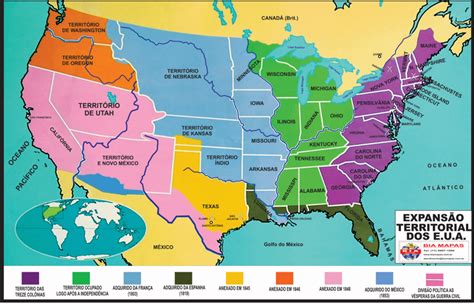 Expans O Territorial Dos Eua Bia Mapas