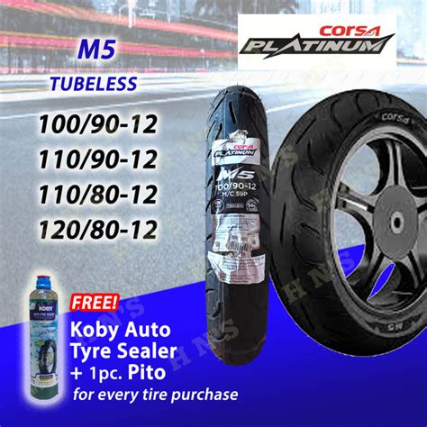 CORSA M5 Platinum RIM 12 Tubeless Tires 100 90 12 110 90 12 110