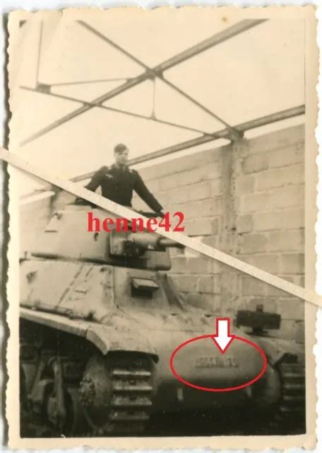 Foto Wehrmacht Beutepanzer Typ Hotchkiss H Mit Dt Besatzung Panzer