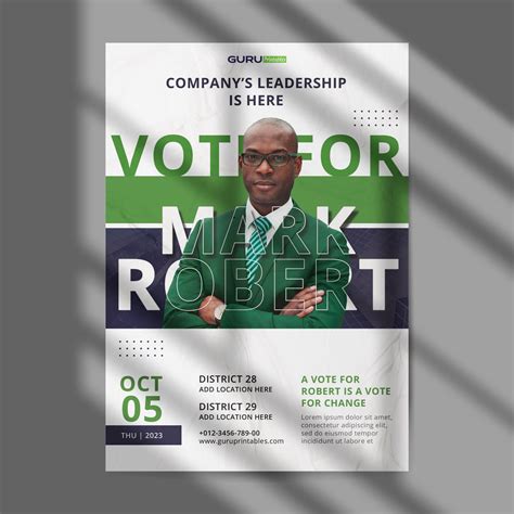 Political Flyer Templates Guru Printables