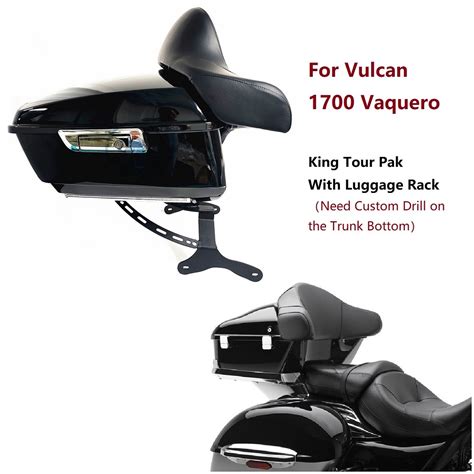 King Tour Pak Pack Top Case Trunk With Luggage Rack For Kawasaki Vulcan