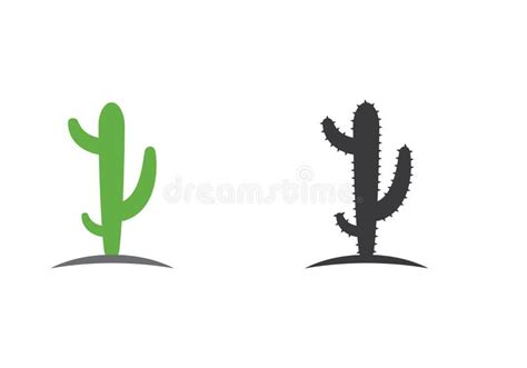 Cactus Icon Logo Template Vector Stock Vector Illustration Of