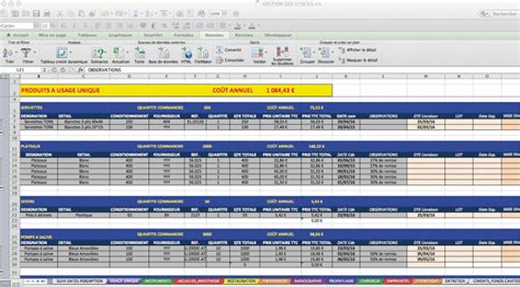 Disparaître Chercher Spacieux tableau excel gestion stock fournitures