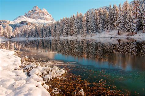 Papel De Parede Panorama Lago Agua Natureza Reflex O Neve