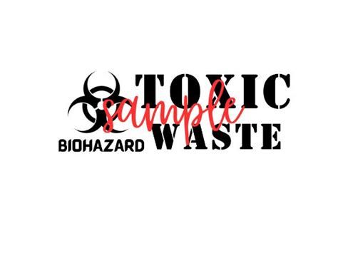 Toxic Waste Decal, Toxic Waste PNG, DIY Puking Skeleton, Trash Can ...