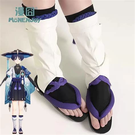 Game Genshin Impact Cosplay Wanderer Scaramouche Shoes Cosplay Costume