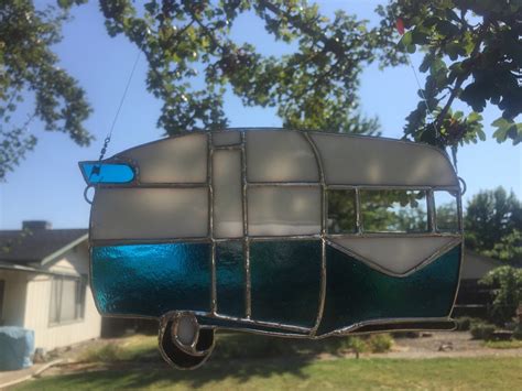 Stained Glass Camper Suncatcher Etsy