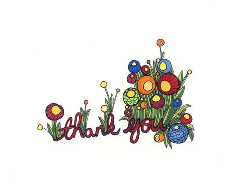 Thank You Flowers Clip Art Clipart Best