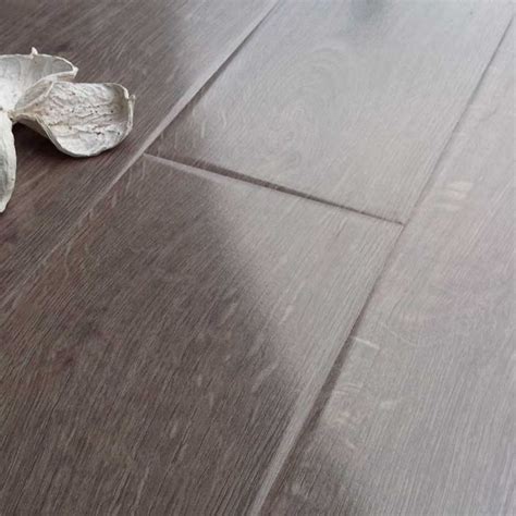 Prestige Gloss Grey Oak Mm V Groove Laminate Flooring