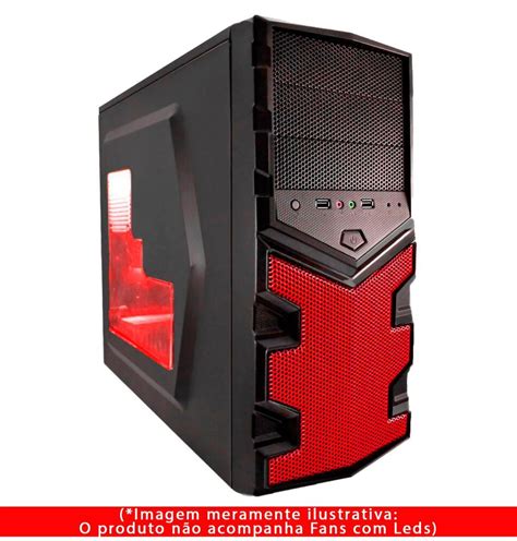 Gabinete Gamer G Fire Case Vermelho S Fonte Htx008e06s R 199 00 Em