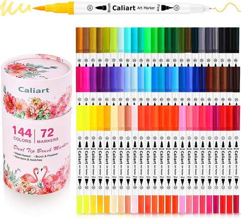 Amazon Markers For Adult Coloring Caliart 72 Dual Brush Pens Art