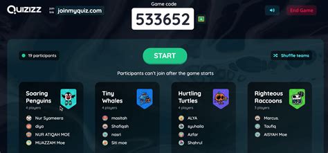 Quizizz Live Pengalaman Menggunakan Fungsi Teams